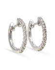 Aros Argollas Diamantes 0,25 ct oro blanco