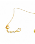 Collar Ala y bolitas facetadas oro 18K