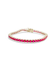 Pulsera circón rojo redondo grifa 3mm