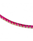 Pulsera circón rojo redondo grifa 3mm