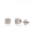 Aros punto de luz diamantes pave 0,05 ct plata 925