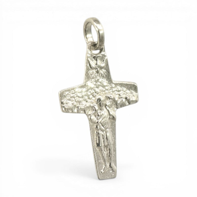 Cruz El Buen Pastor plata (13x20mm) Personalizable