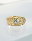 A pedido - Anillo Diamante Brillante Lab en Bisel 0,73 ct  Hojas