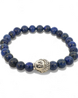 Pulsera Lapis Lazuli con Buda en Acero