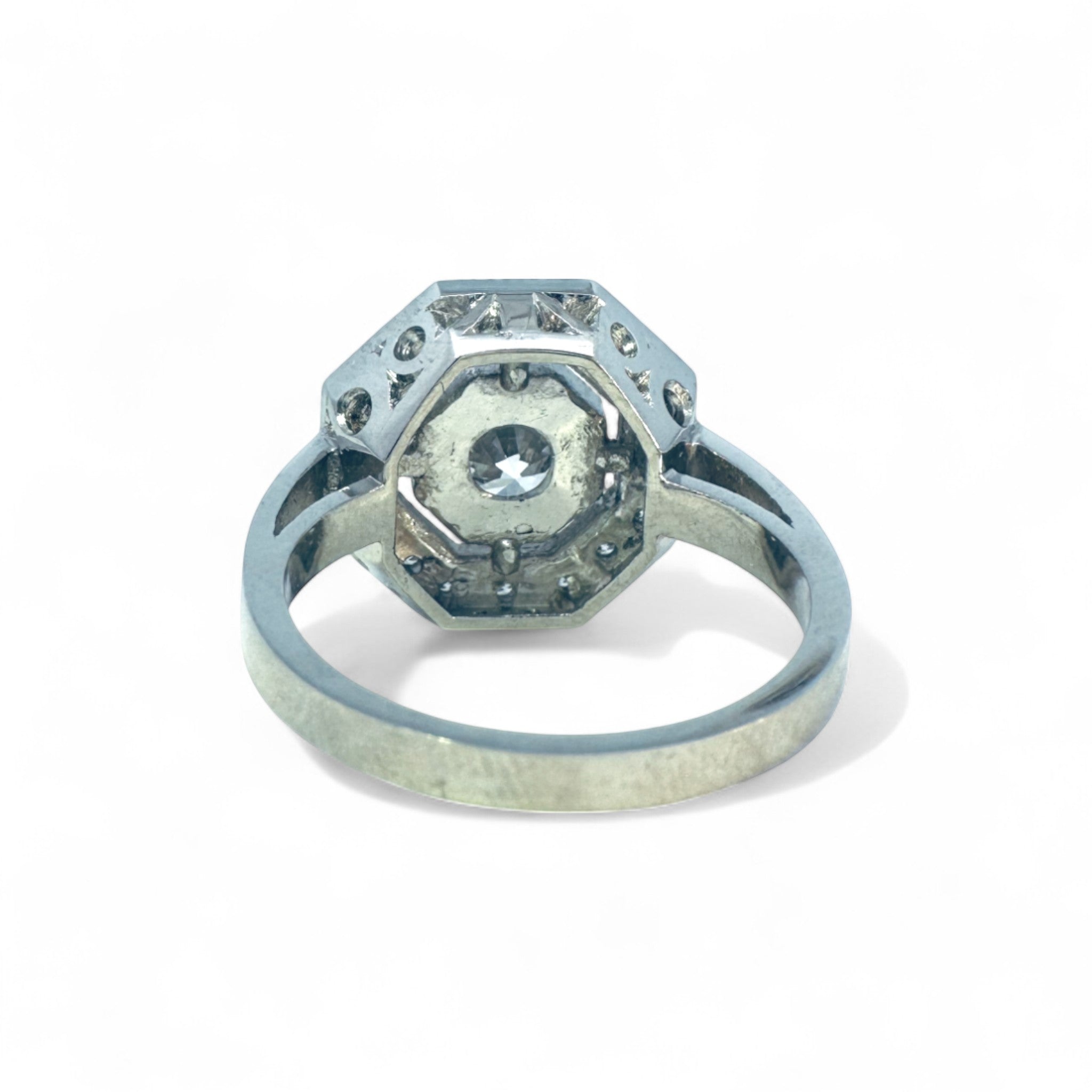 A pedido - Anillo Solitario Diamante Lab 0,54 ct Halo Octogonal