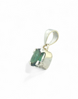 Colgante Turmalina verde 7 mm en plata