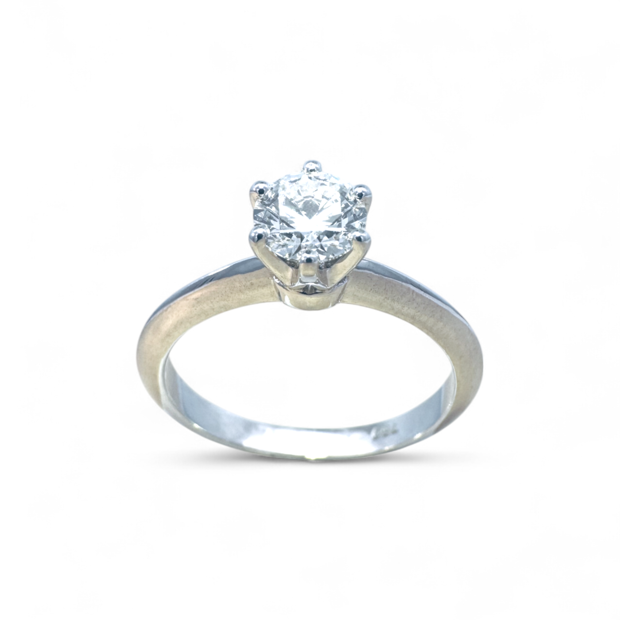 Anillo Solitario Diamante brillante Lab 1 ct seis grifas