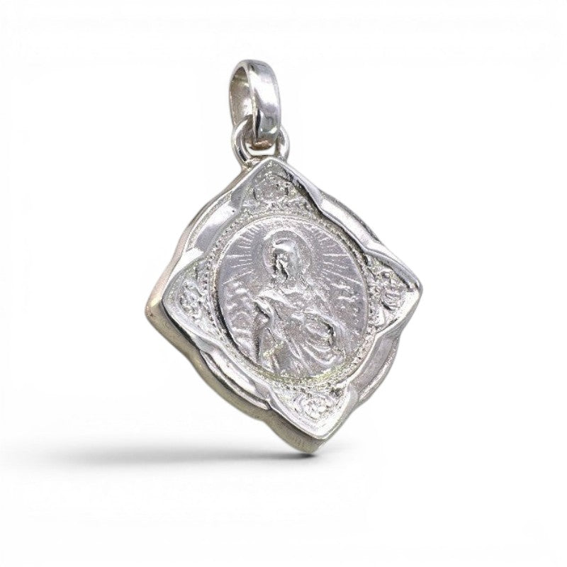 Medalla Escapulario 25 x 25 mm Plata