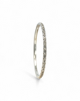 Anillo Cintillo Diamantes Oro Blanco