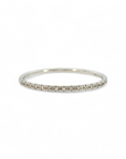 Anillo Cintillo Diamantes Oro Blanco