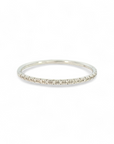 Anillo Cintillo Diamantes Oro Blanco