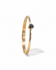 Anillo Solitario Diamante Negro 0,05 ct en oro rosado 18K