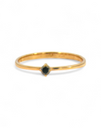 Anillo Solitario Diamante Negro 0,05 ct en oro rosado 18K