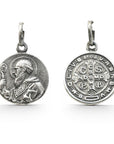 Medalla San Benito Plata envejecida 18 mm