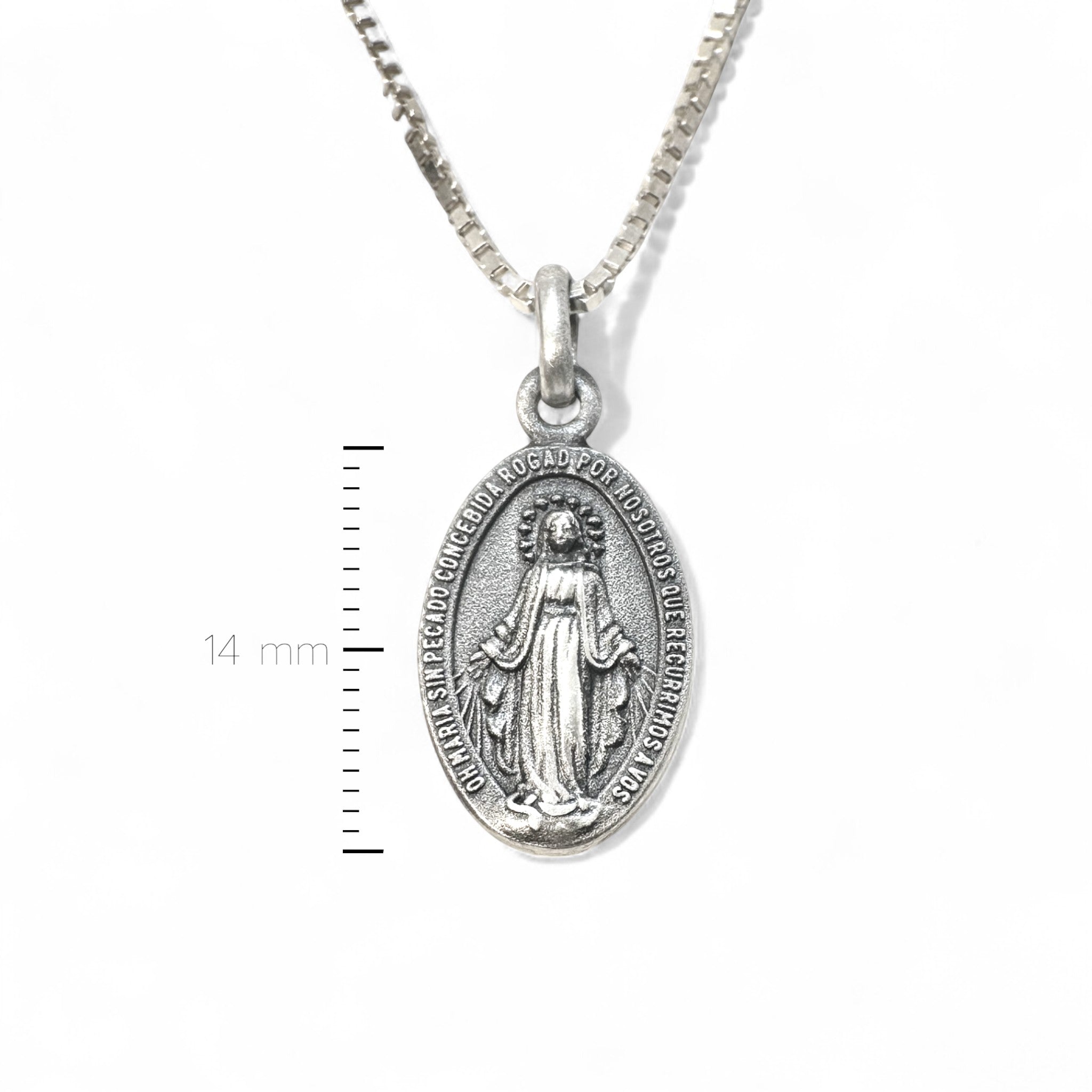 Medalla Virgen de los Rayos Plata 925 14 mm