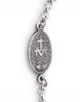 Pulsera de Plata 925 con medalla Virgen de los Rayos Oval