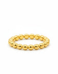 Anillo tipo argolla con diseño de bolitas planas en plata 925 con baño de oro 18K de Sophia Schneider Joyas