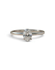 Anillo solitario Sophia Schneider Joyas de platino 950 con diamante de laboratorio corte oval de 0,55 quilates
