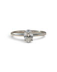 Anillo solitario Sophia Schneider Joyas de platino 950 con diamante de laboratorio corte oval de 0,55 quilates