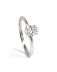 Anillo solitario Sophia Schneider Joyas de platino 950 con diamante de laboratorio corte oval de 0,73 quilates