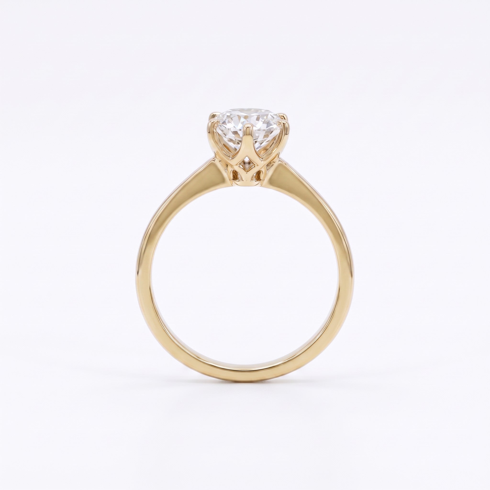 Anillo solitario Sophia Schneider Joyas en oro 18K con diamante de laboratorio talla brillante de 1,03 ct