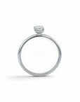 Anillo solitario Sophia Schneider Joyas de platino 950 con diamante de laboratorio corte oval de 0,55 ct