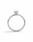 Anillo solitario Sophia Schneider Joyas de platino 950 con diamante de laboratorio corte oval de 0,55 ct