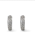 Aros argollas Sophia Schneider Joyas de plata 925 con diseño calado y diamantes corte brillante de 0,05 ct