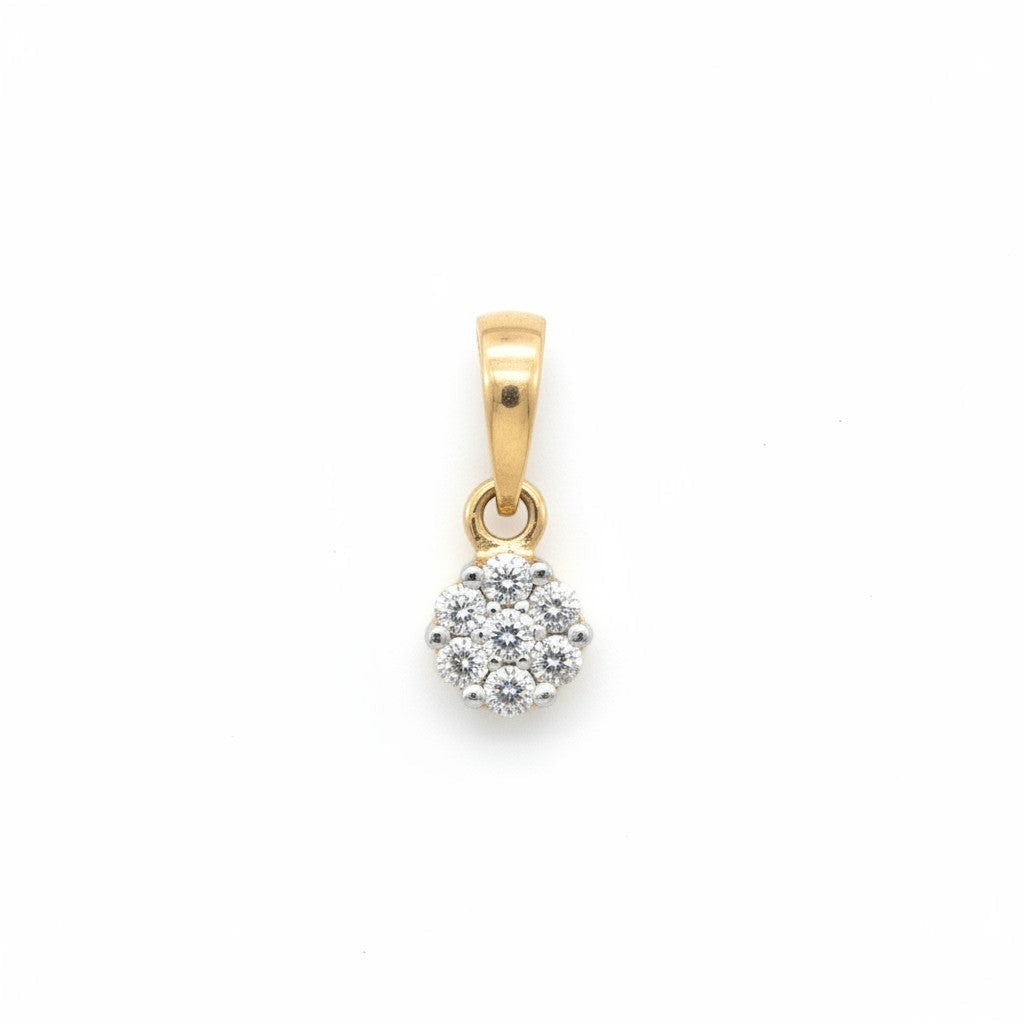 Colgante punto de luz Sophia Schneider Joyas con diamantes de 0,10 ct en oro blanco y amarillo de 10K