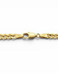 Collar Cadena Curb Oro 18K de 45 cm de Sophia Schneider Joyas. Cadena de eslabones dorados con cierre de mosquetón.