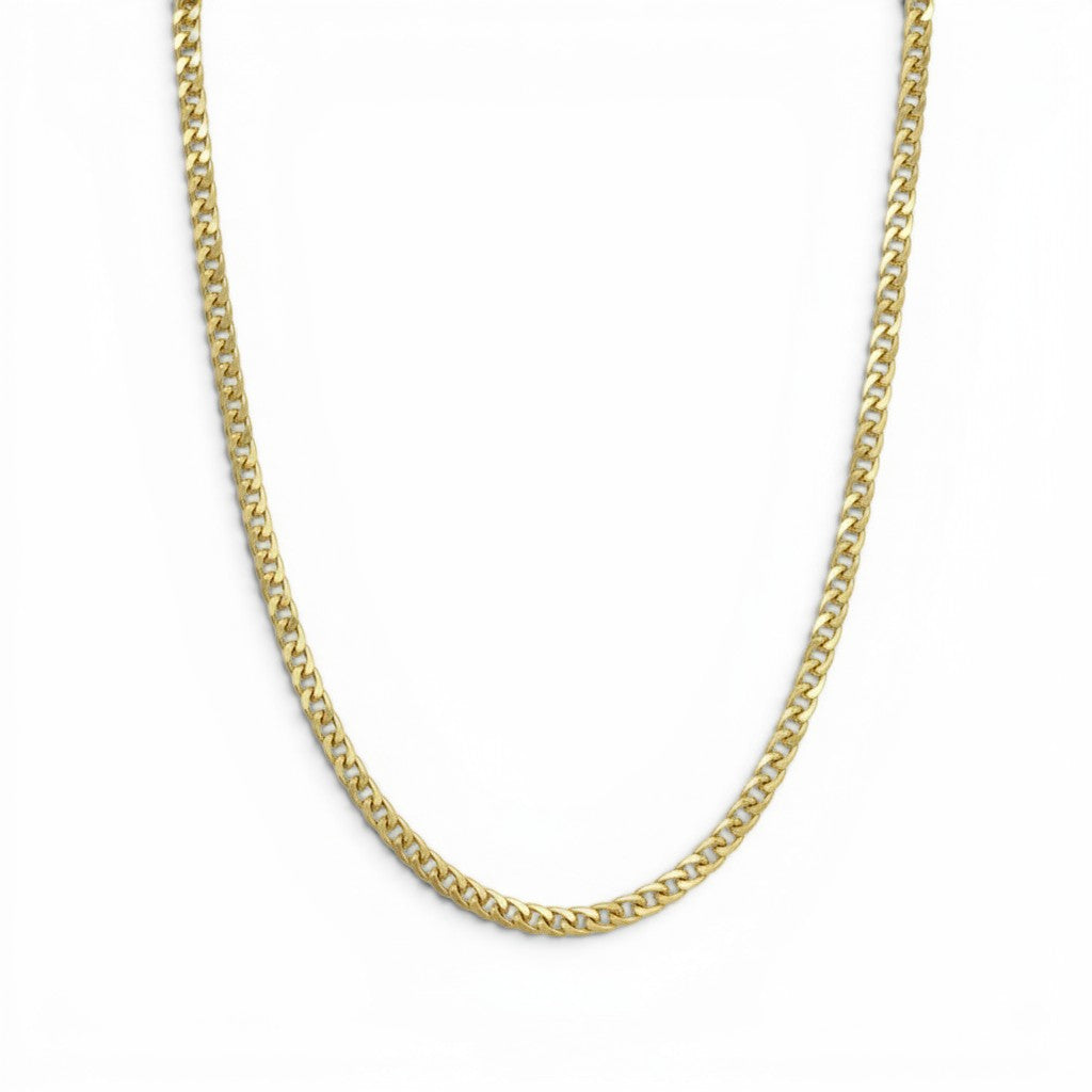 Collar cadena Curb de oro 18K de Sophia Schneider Joyas, 45 cm de largo, eslabones entrelazados, 10 g.