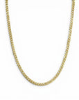 Collar cadena Curb de oro 18K de Sophia Schneider Joyas, 45 cm de largo, eslabones entrelazados, 10 g.