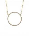 Collar Sophia Schneider Joyas de círculo con diamantes engastados en oro amarillo de 18 quilates