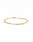Pulsera Sophia Schneider Joyas de eslabones y barras finas en oro de 18 quilates, diseño minimalista de 19 cm.