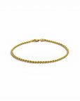 Pulsera Sophia Schneider de oro amarillo 14K, 18,5 cm, estilo tourbillón.