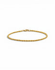 Pulsera Sophia Schneider de oro amarillo 14K de 18,5 cm con cadena tipo tourbillón.