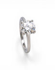 Sophia Schneider Joyas 10K white gold solitaire ring with a 2 carat lab-created diamond.