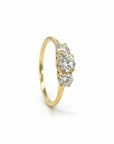 Sophia Schneider Joyas 10K yellow gold ring with three lab-created diamonds totaling 1 Ct.