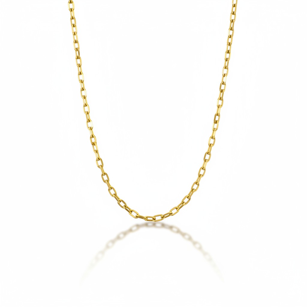 Sophia Schneider Joyas 18K yellow gold link chain necklace, 39cm length, 1.7gr weight, with spring ring clasp.