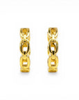Sophia Schneider Joyas 18K gold oval link hoop earrings, 15mm, polished finish.