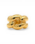 Sophia Schneider Joyas chunky gold-plated sterling silver braided ring, size 11.