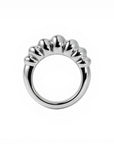 Sophia Schneider Joyas chunky silver ring with rhodium plating, size 13, made in Spain.