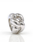 Sophia Schneider Joyas chunky silver-plated ring with a braided design. Rhodium-plated silver, size 11.