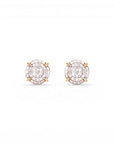 Sophia Schneider Joyas 18K gold plated sterling silver stud earrings with 0.33 ctw lab diamonds.