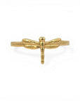 Sophia Schneider Joyas gold-plated silver ring with a detailed dragonfly design, size 11.