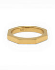 Sophia Schneider Joyas gold-plated silver hexagonal ring, size 11.