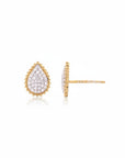 Sophia Schneider Joyas pear-shaped stud earrings with lab diamonds in sterling silver, 0.25 ctw.