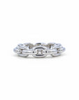 Sophia Schneider Joyas silver-tone chain link ring, rhodium plated sterling silver, size 13.