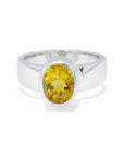 Sophia Schneider Joyas sterling silver ring with a 1.94 ct oval citrine gemstone.
