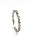 Sophia Schneider Joyas rhodium-plated silver eternity ring with small diamonds, size 11.